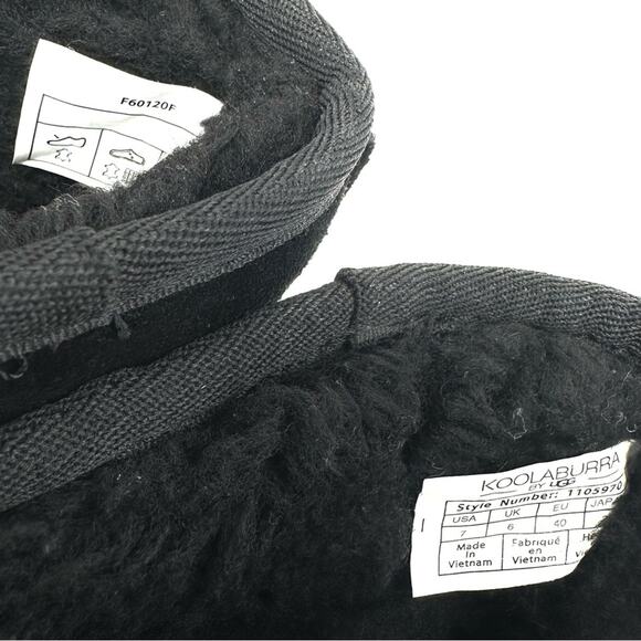 Koolaburra By Ugg  Black Ankle/Short Boot Size 7 Suede Wool Lining Cold Weather - Picture 7 of 13